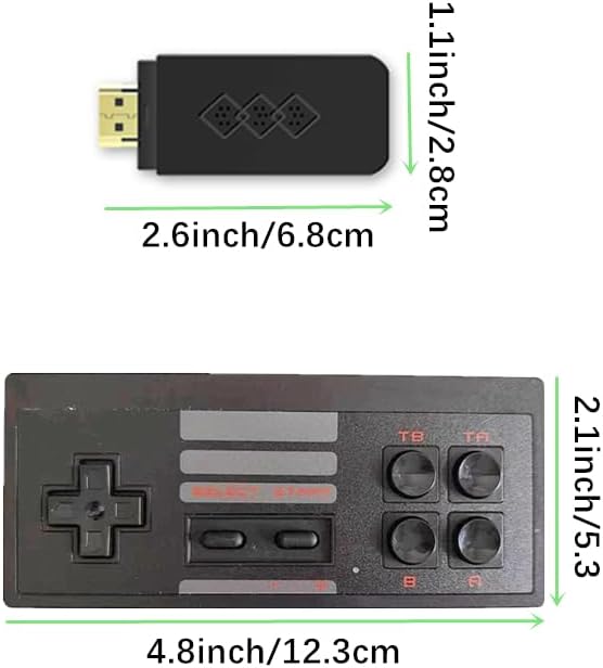 Extreme Mini Retro Game Box with 2 Wireless Controllers, Plug and Play TV Gaming System, Nostalgia Gift for Family Game Night, Ideal for Teens and Adults