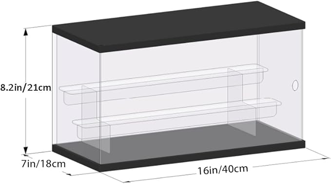 DuvinDD Acrylic Figure Display Case Clear Acrylic Action Figure Stand Riser Collectibles Toy Showcase Display Box Storage Organizer Miniature Dustproof Protection (15.7x7x8.2 inch)