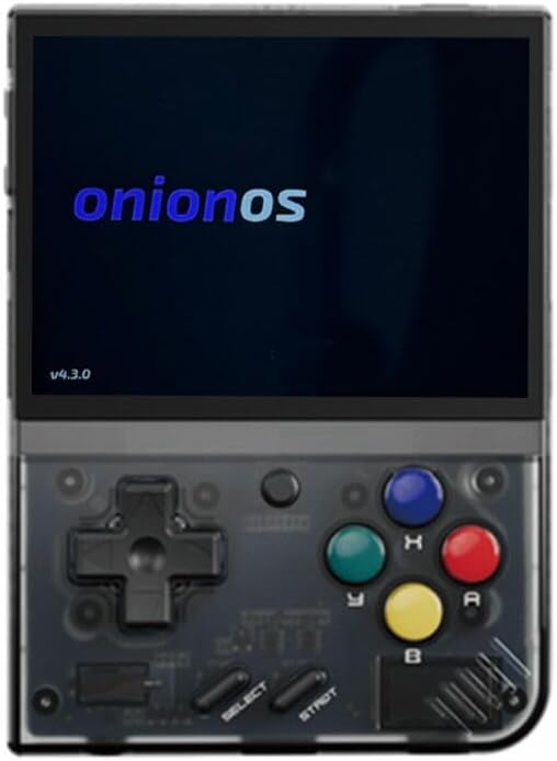 MIYOO Mini Plus 128GB Onion OS Preinstalled Retro Portable Handheld 3.5inches IPS Screen Game Console Miyoo Mini+ Console Compatible with Onion OS (Black Transparent)