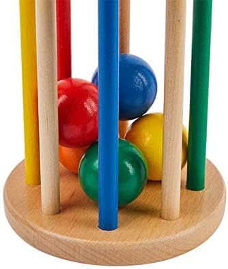 Spinning Drum Toy Play Kit for 6-12 Months Infant,Wooden Spinning Rainbow Baby Toys, Learning & Education Toys for Early Development