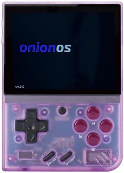 MIYOO Mini Plus 128GB Onion OS Preinstalled Retro Portable Handheld 3.5inches IPS Screen Game Console Miyoo Mini+ Console Compatible with Onion OS (Purple Transparent)