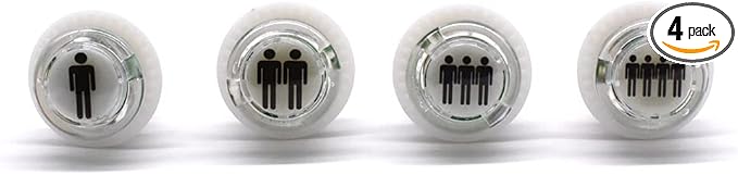 Arcity 4 Pcs/Lot 24mm Arcade LED Push Buttons Illuminated 1P 2P 3P 4P Players Lit with Microswitch for Arcade Machine Games Console Parts 5V White New