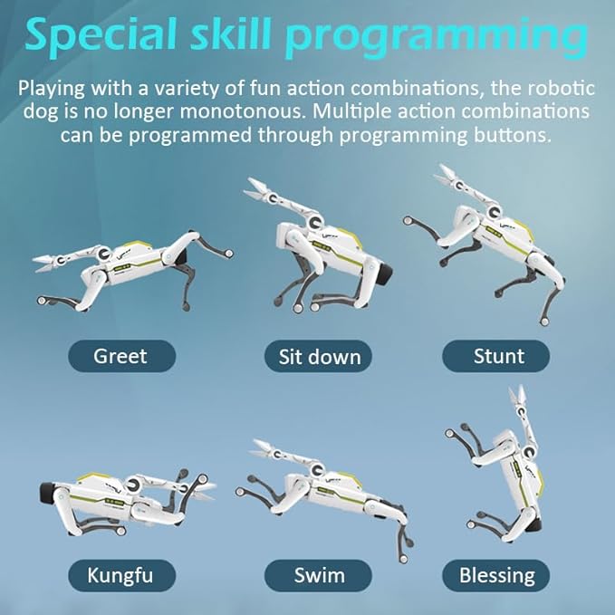 8008 Robot Dog,Smart Dog,Robotic Puppy,AI Dog,Remote Control Pick-Up,Voice Blessings,Programmable Actions,Fun Interactive Toy,Best Gift for Kids & Adults