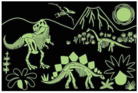 Mudpuppy Dinosaur Glow-in-the-Dark Puzzle, 100 Pieces, 18”x12” –Perfect for Kids Age 5+ - Colorful and Glowing Illustrations of Dinosaurs and Prehistoric Life - Award-Winning Glow in the Dark Puzzle