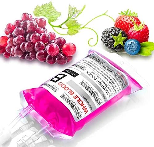 WYNK 20 Pack Halloween Decorations Blood Bag for Drink, 11.5 FL Oz Reusable Cups Containers, Live Blood of Theme Parties, Halloween/Vampire/ Hospital Theme Party Favors, Nurse Graduation Party Props