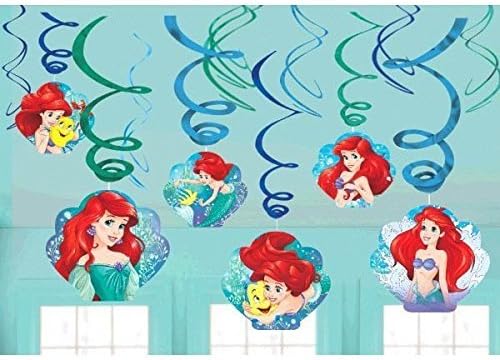 Disney Ariel The Little Mermaid Dream Big Swirl Value 12 Pack Party Supplies