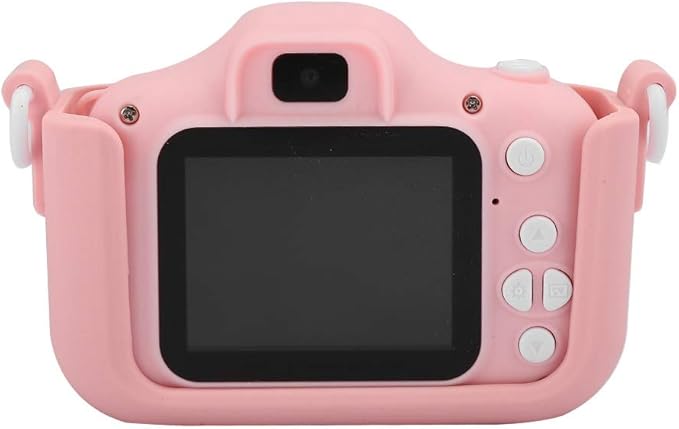 Children , 12MP ABS Silicone Mini Cartoon Kitty Digital Camera Toy with Double Camera for Kids ()