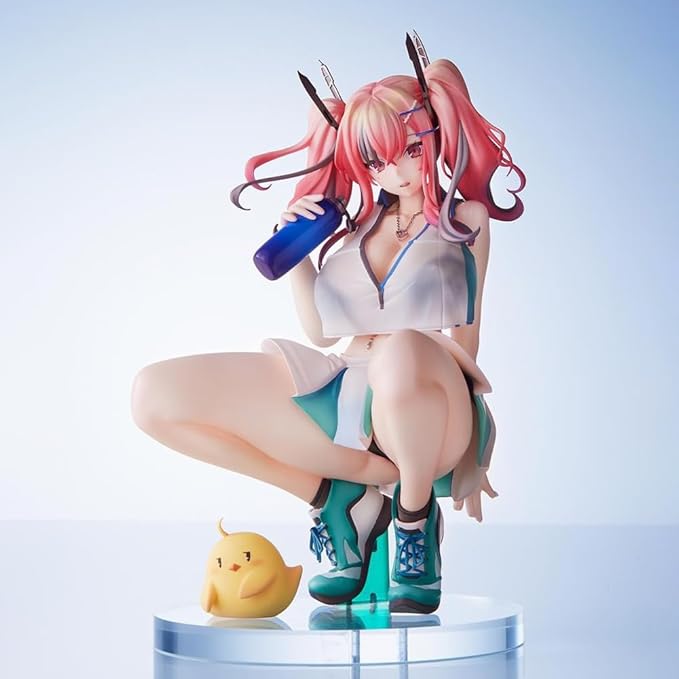 Bremerton Figurine Squatting Pose Tennis Version 22cm Anime Girl Figure Bremerton Action Figure Statue Desktop Decoration Collectibles Gift for Fans