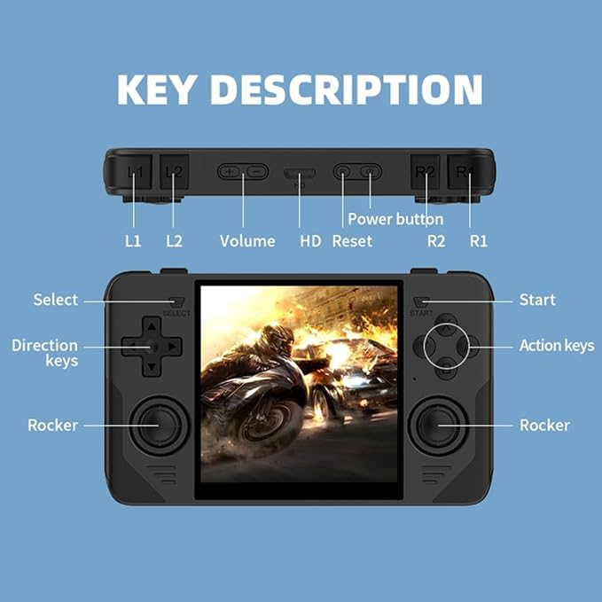 RGB30 Handheld Retro Game Console, 16+64G with 10,000 Games, JELOS System & RK3566 CPU, 4-inch IPS Acrade Portable Video Game Console for Kids Adults,WiFi&Bluetooth (Purple)