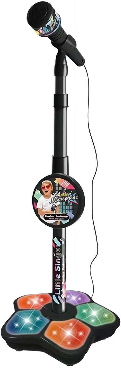 Generic Kids Microphone with Stand, Microphone for Kids, Kid Karaoke Machine for Girls, Toddler Microphones, Kid Microphones for Singing, Musical Toy for Fun Sound Effects, for Children