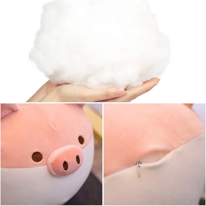 Levenkeness Soft Fat Pig Plush Hugging Pillow,Cute Piggy Stuffed Animal Doll Toy Gifts for Bedding, Kids Birthday, Valentine, Christmas (Pink, 15.7")