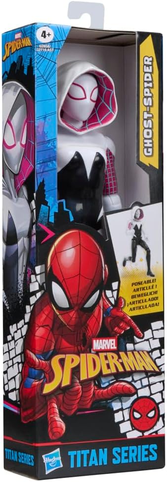 SPIDER-MAN Marvel Titan Series Ghost-Spider Action Figure, 12-Inch-Scale (30 cm) Super Hero Toys for Kids Ages 4+