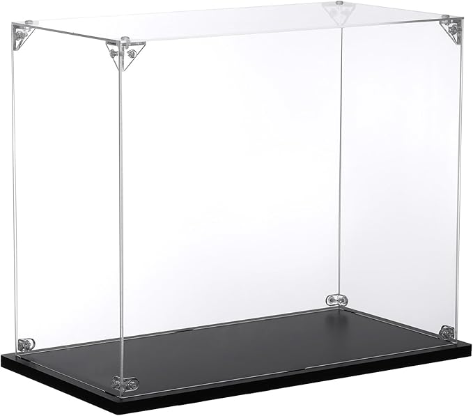 MECCANIXITY Acrylic Display Case, 13x6x10 Inches Clear Display Box Assemble Dustproof Display Box Storage Organizer for Collectibles Action Figures