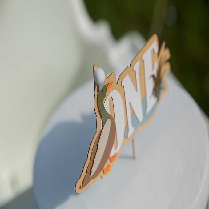 One Lucky Mallard Duck Cake Topper,Mallard 1st Birthday Decoration,Little Duck Hunter Party Decor,Mallard Duck Birthday Party Supplies,Duck Hunting Theme,Lucky Baby Shower Cake Tooper