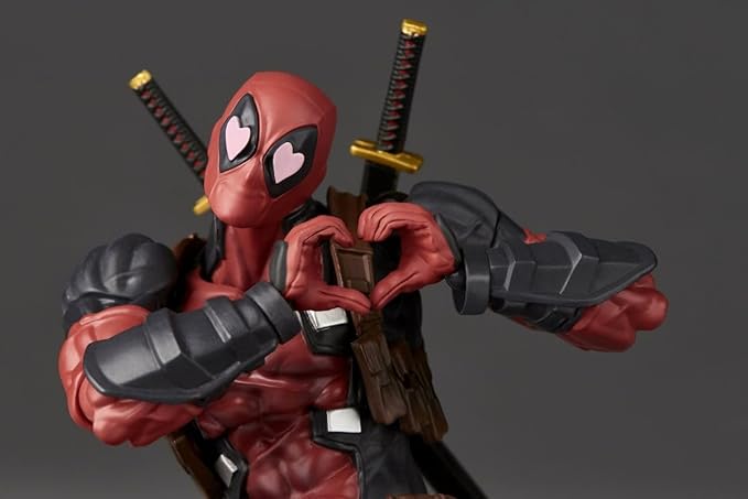 Kaiyodo Revoltech Amazing Yamaguchi Deadpool Ver. 2.5, Total Height: Approx. 6.7 inches (170 mm), Non-scale, PVC & ABS, Painted Action Figure, NR050
