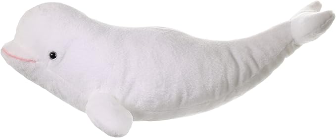 Wild Republic Beluga Whale Plush, Stuffed Animal, Plush Toy, Gifts for Kids, Cuddlekins, 21 inches , White