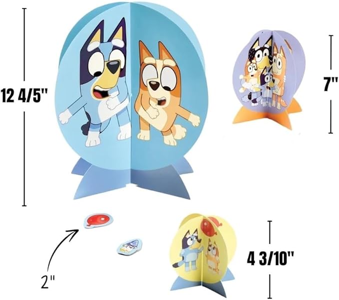 Bluey Table Centerpiece Kit - 27 Pc Set - High-Quality & Sturdy, Perfect Party Essential For Themed Parties & Events