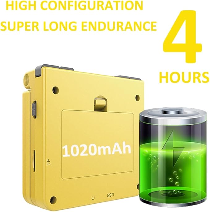 GoolRC Retro Handheld Game Console, with 16G Built-in 2000 Classic Games, Portable Hand Held Open Source Linux System 3.0-in HD IPS Screen Handheld Game Console (Yellow 16GB)