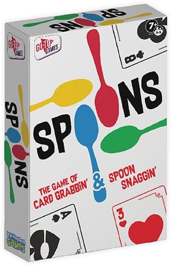 Spoons Games, Card Games for Kids - Deck of Cards, 3-5 Multi-Player Card Game, Ages 7+
