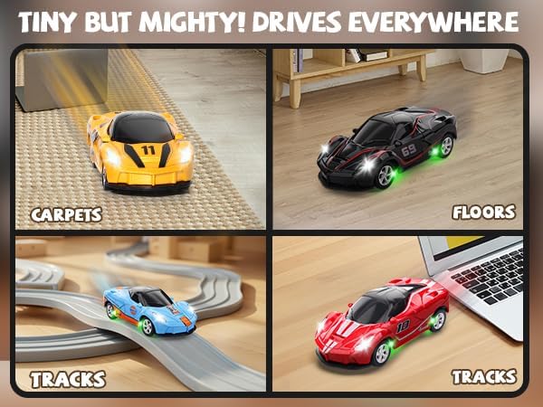 SASBSC 1/64 Mini Rc Car Toys for Boys Age 4-7 8-12, 2.4GHz Small App & Remote Control Cars with 3 Speed Modes for Kids Adults Rechargeable Desktop Toy Race Sports Car Gifts for Birthday (Red)