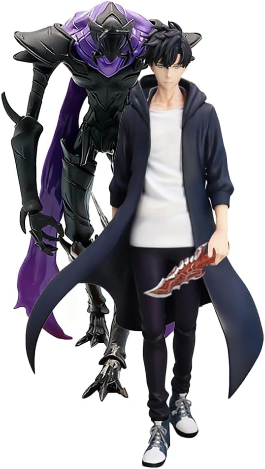 2pcs Sung Jin Woo Anime Figures Beru Figurine Standing Pose Anime Action Figures Sung Jin Woo Statue Collectibles Gift for Fans