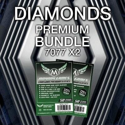 Mayday Games Diamonds Game Accessory- Premium Card Sleeve Bundle