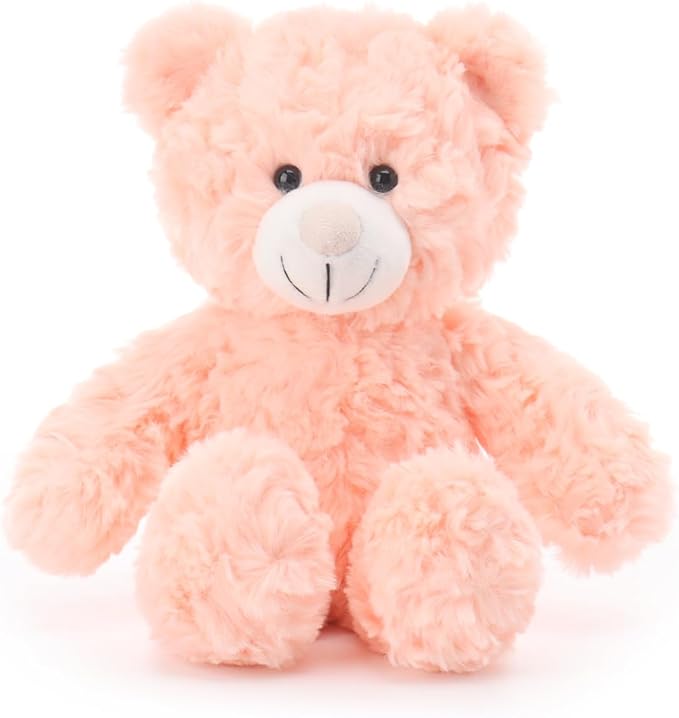 Apricot Lamb Orange Pink Flower Bear Stuffed Animals for Kids, Soft Cute Plush Toys for Baby Girl and Boy, 7.9 Inches