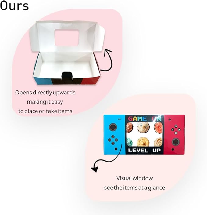 Shescrzionu Video Game Party Favors Boxes 12 PCS-Perfect Gamer Party Favors,Party Favor Boxes with Window,Game On Birthday Decorations Video Game Birthday Decorations,Game Bags,Video Game Gifts Aa01