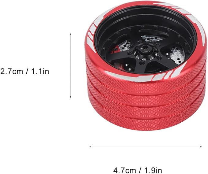 Acouto Lightweight Aluminum Alloy Remote Control Handwheel with Simulation Disc for NB4 RC Car - Enhance Performance & (C Type)