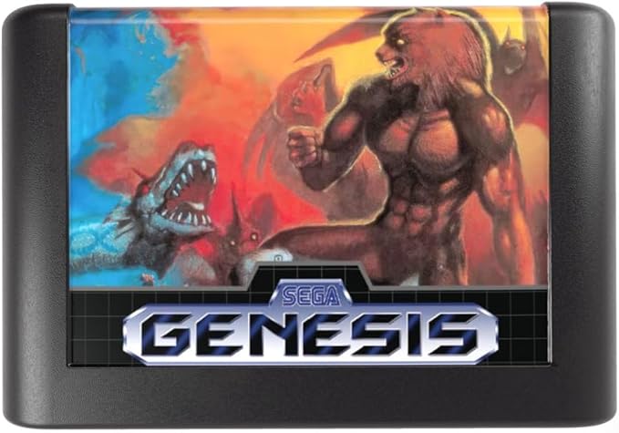 Altered Beast Retro Collectible Diorama – Mini Werewolf & Aggar Figures with Graveyard Boss Scene – SEGA Genesis Cartridge Collectible
