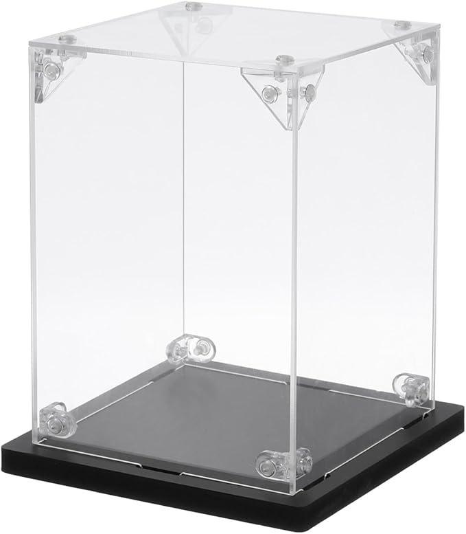 MECCANIXITY Acrylic Display Case, 4''x4''x6'' Clear Display Box Assemble Dustproof Display Box Storage Organizer for Collectibles Action Figures