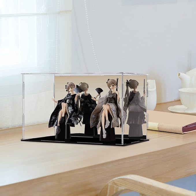 Display Case 11.8x7.8x7.8inch,30x20x20cm for Collectibles Assemble Clear Acrylic Box Alternative Glass Case for Display Action Figures Home Storage Organizing Toys