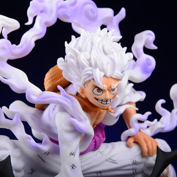 Luffy Action Figure, Gear 5 Luffy Anime Model Figure Statue PVC Character Model Toys Collection Gift Creative Cartoon Toy for Boys and Girls