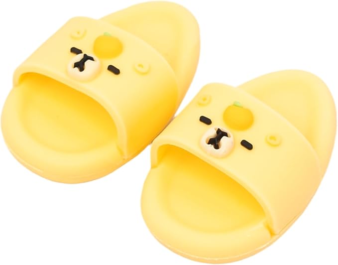Summer Sandals for Dolls - Blue Open-Toe Slippers, Cute Accessories Easter Gifts for Photography, Display & Collectors Age Limit 15+ Easter Gifts（Yellow）