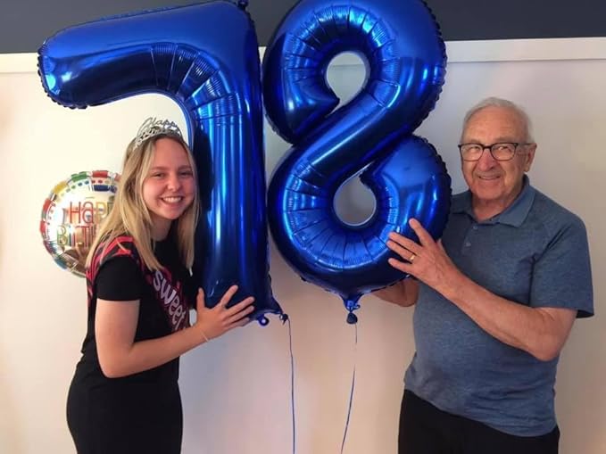 Navy Blue Number 70 Balloon 40 inch, 70 Number Balloons, 70th Navy Blue Birthday Decorations, 70 Year Old Women Men Blue Party Supplies