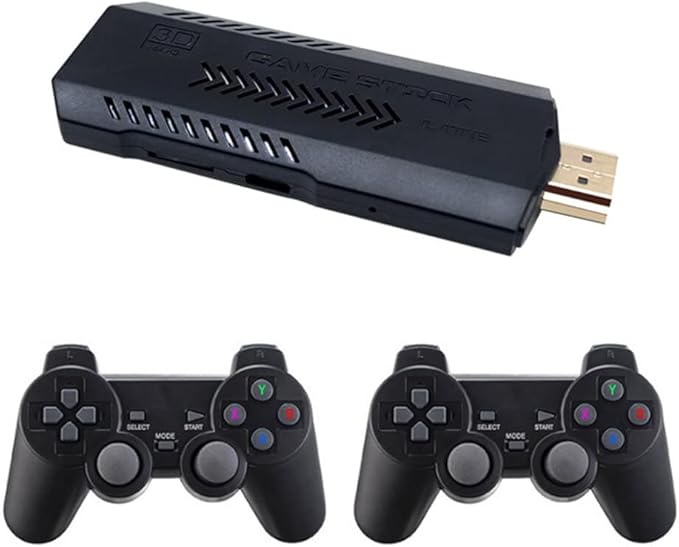X2 Plus 4K HD Retro Game Stick, Home Video Game Console with 2 Wireless Controllers, HDMI Output, 30000+ Built-in Games (128GB)
