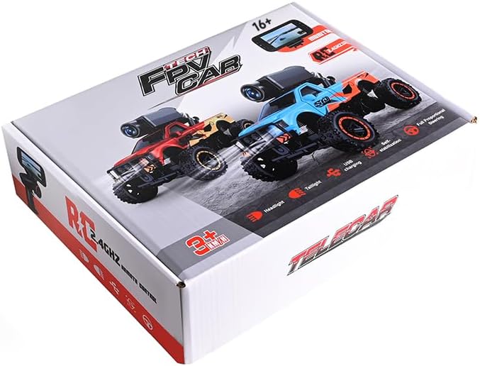 WL 1/64 Scale APP Auto-Pairing Full-Proportional FPV Mini RC Truck Model with Camera (Remote Controller Included/RTR)