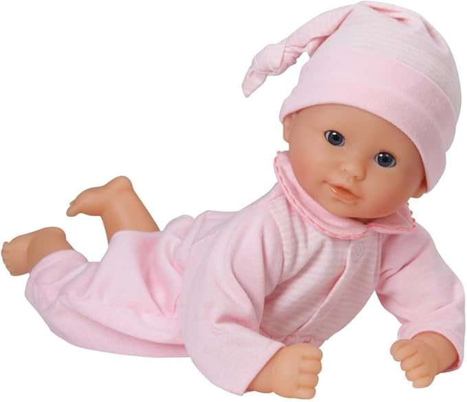 Corolle Bébé Calin Charming Pastel - 12" Soft Baby Doll with Vanilla Scent, Pink Outfit & Sleeping Eyes for Girls Ages 18 Months+, Cute Reborn Realistic Baby Dolls for 2 Year Old Girls