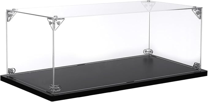 MECCANIXITY Acrylic Display Case, 12x6x4 Inches Clear Display Box Assemble Dustproof Display Box Storage Organizer for Collectibles Action Figures