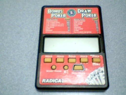 Radica Bonus Poker & Draw Poker Two Games In One LCD Handheld Game