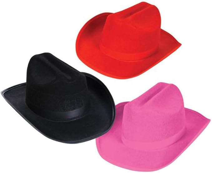 The Dreidel Company Cowboy Felt Western Hat, 22" Circumference Dress Up Costume Clothes for Kids, Pretend Play, Party Favors