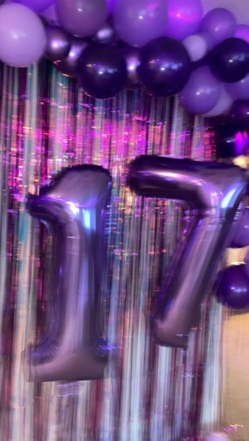 Purple Number 27 Balloon 40 Inch Birthday Decorations, Number 27 Balloon Birthday Party Decorations, Anniversary Decorations Graduations Party Supplies