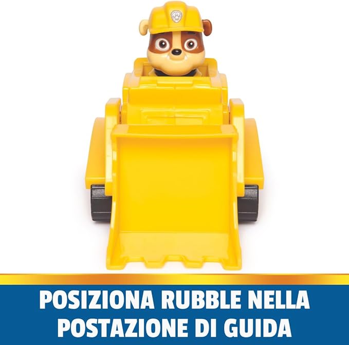 PAW Patrol, Rubble’s Bulldozer, Toy Vehicle with Collectible Action Figure, Sustainably Minded Kids Toys for Boys & Girls Ages 3 and Up