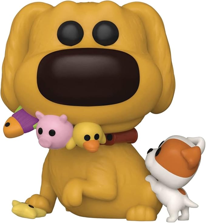 Disney Pixar: Dug Days - Dug with Toys Funko Pop! Vinyl Figure (Bundled with Compatible Pop Box Protector Case), Multicolored, 3.75 inches