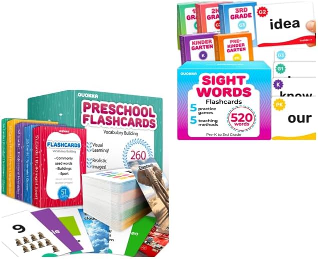 QUOKKA Set of Learning Flash Cards for Kids