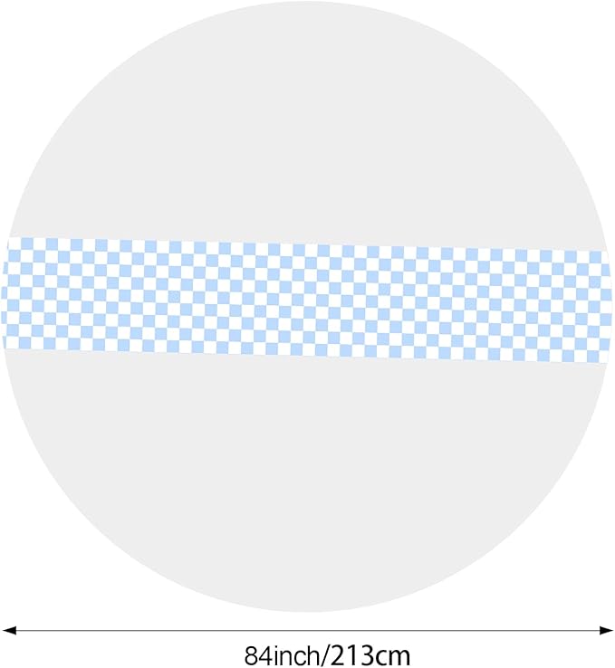 Oudain 3 Pcs Cars Birthday Party Supplies Racing Party Decorations Round Racing Tablecloth Checkered Flag Table Covers Road Plastic Table Cloth, 1950s Disco Dancing Tablecloth (White Color)