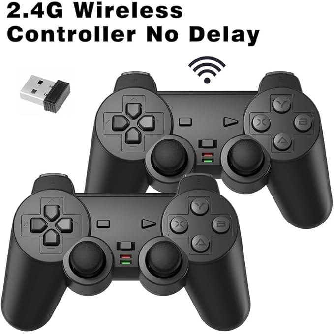 Retro Game Console with 30 Licensed Classic Games – HDMI Plug & Play TV Game Box with Dual Controllers, WiFi/LAN Online Multiplayer, Rechargeable Option, Compatible with TV/Monitor/Projector