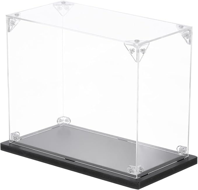 MECCANIXITY Acrylic Display Case, 4''x8''x6'' Clear Display Box Assemble Dustproof Display Box Storage Organizer for Collectibles Action Figures