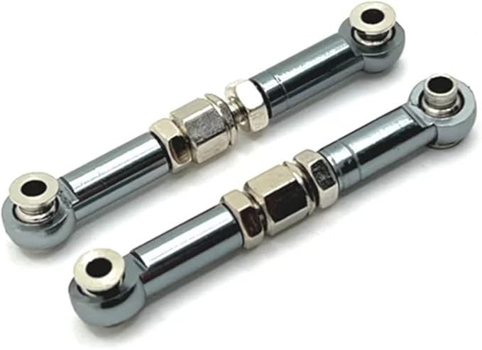 Remote Control Car Accessories Fit for MJX H6 16207 16208 16209 16210 RC Car Parts Metal Upgrading and Modification Steering Rod(Dark Grey)
