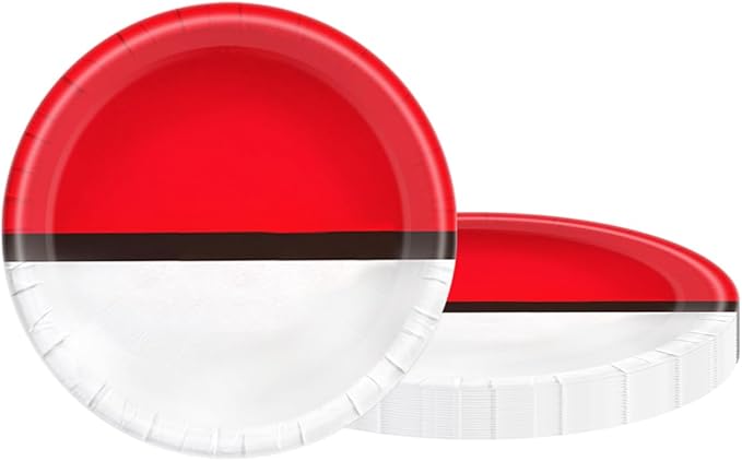 OULUN 30Pcs Cartoon Animated Party Plates, Cartoon Animated Birthday Party Supplies